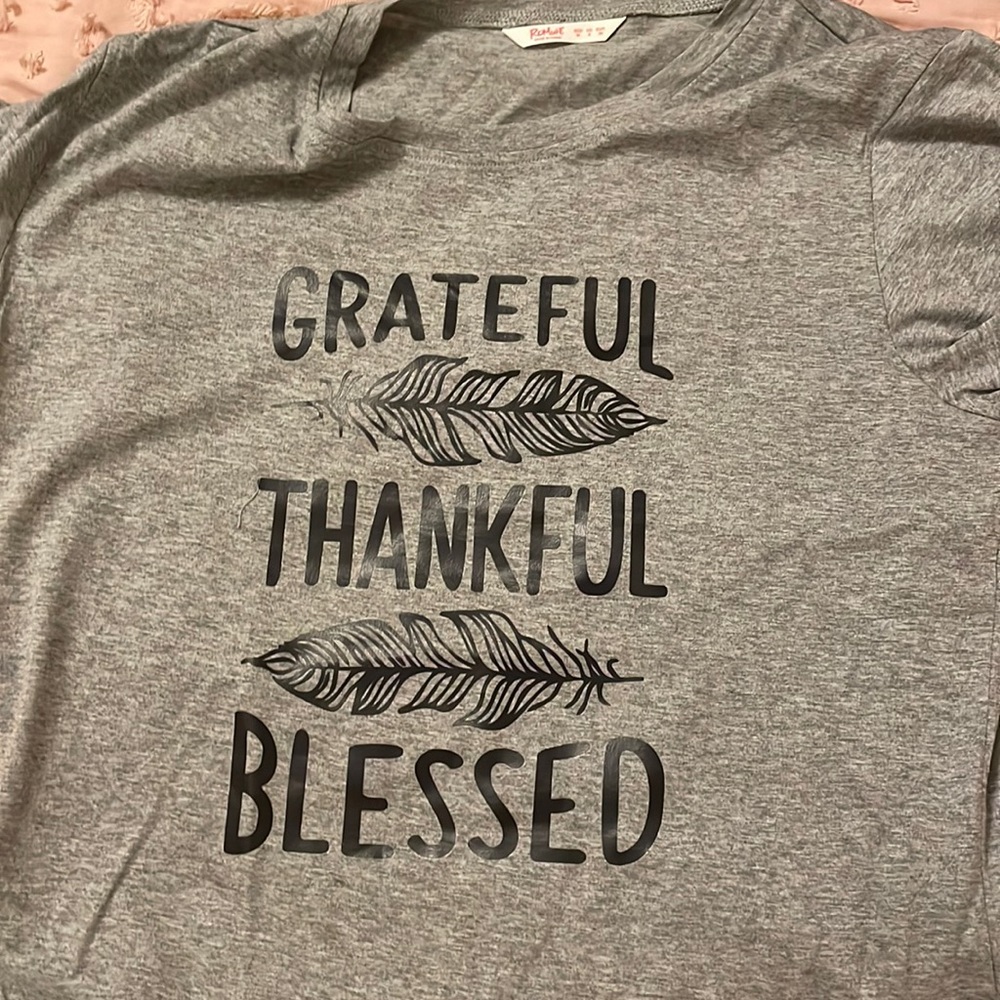 Grateful Thankful Blessed Short-Sleeved Tee
